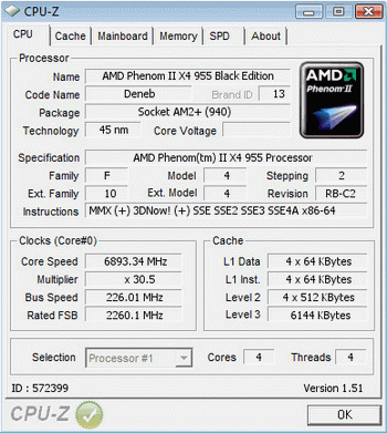 phenom II X4 955 Black edition 6.5 ghz